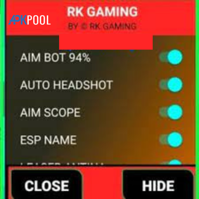 RK Gaming VIP Injector APK Free v1.103.1 Download Latest for Android